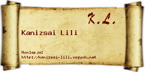 Kanizsai Lili névjegykártya